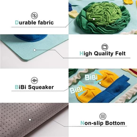 40'' X 27''Dog Snuffle Mat, Dog Puzzle Enrichment Toys Interactive Foraging Mat - Picture 4 of 6